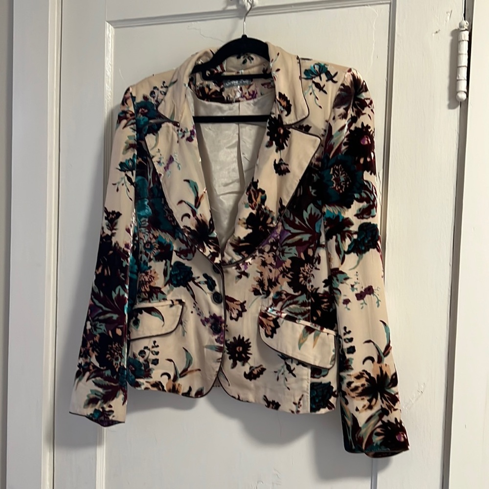 Serena Kay Cut Velvet Silk Blend Blazer EU Size 40